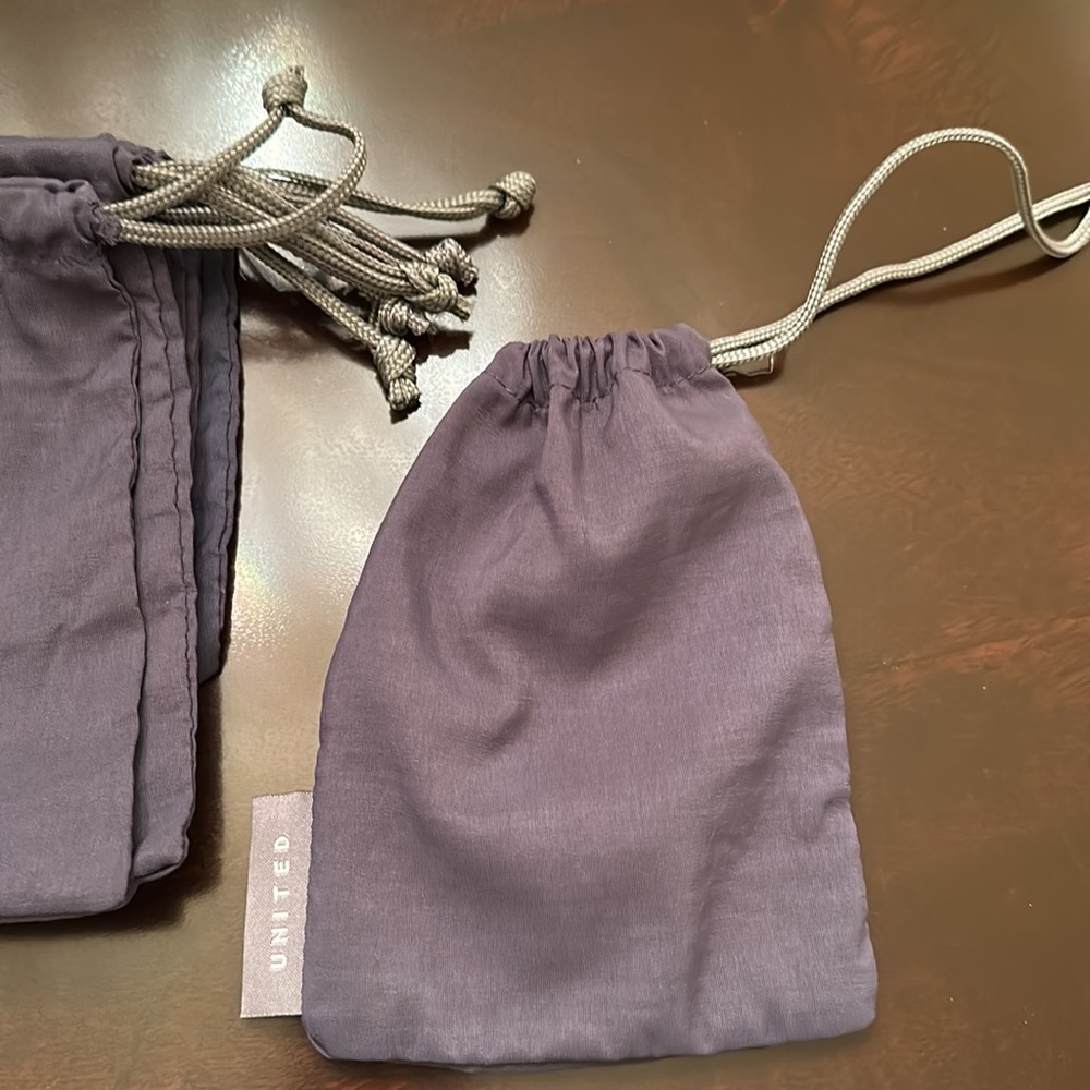 Bundle of 8 UNITED Small 7.5”X 5.5”Drawstring Dust Bags